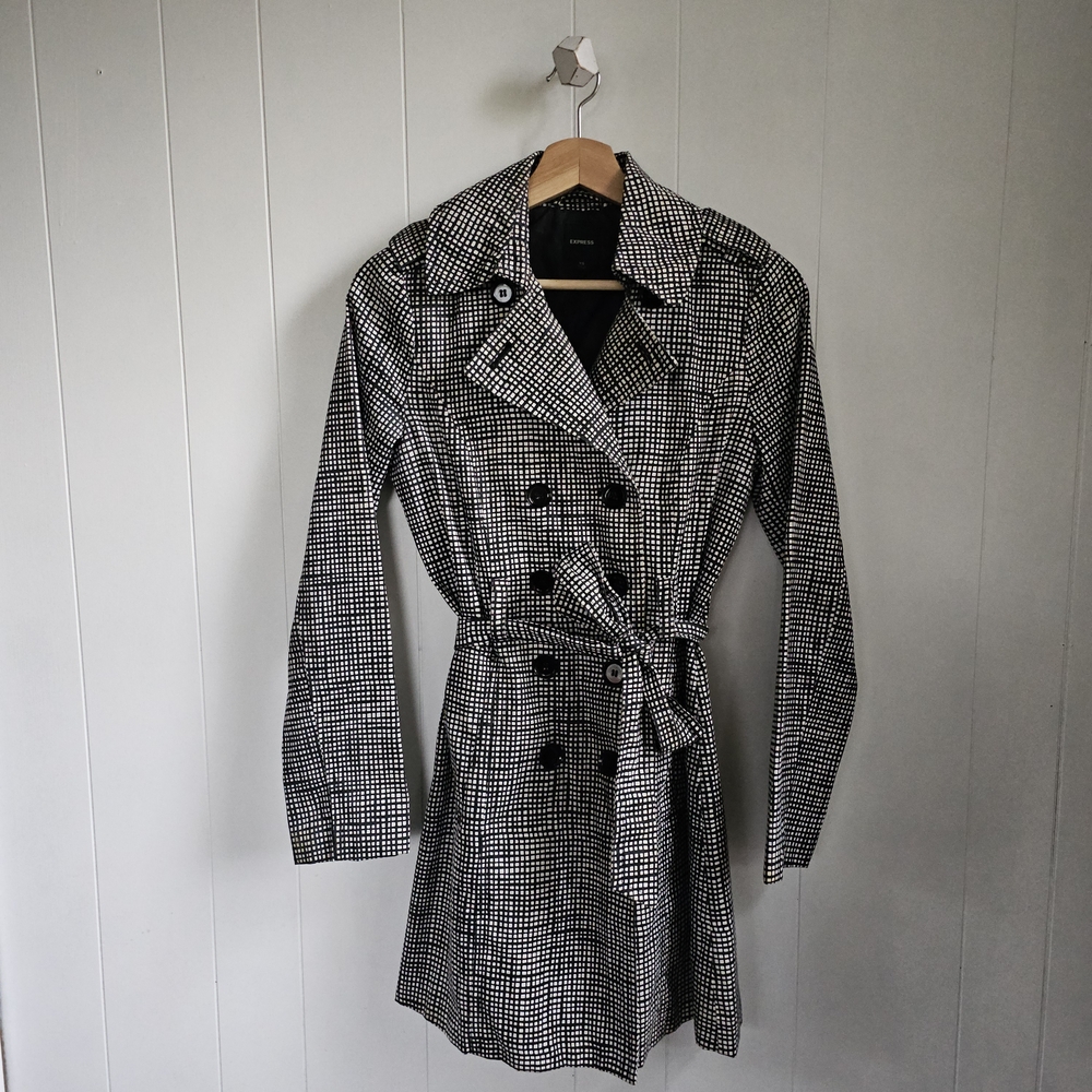 ☆ EXPRESS Classic Print Trench Coat